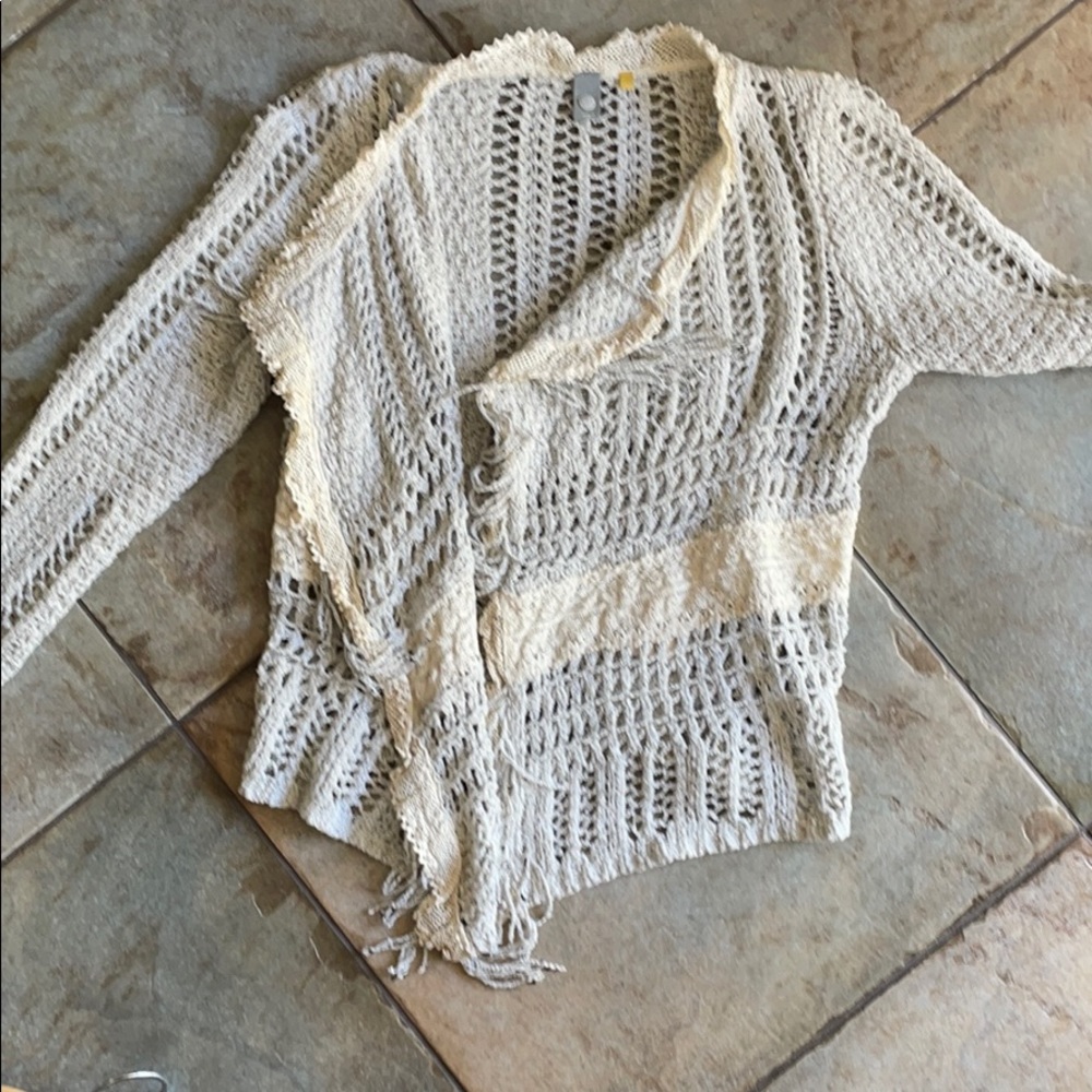 Anthropologie Crocheted cardigan